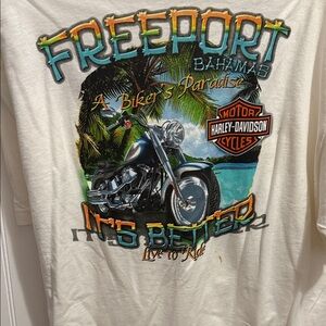 Harley-Davidson Cream Freeport Graphic Tee men’s xl read description